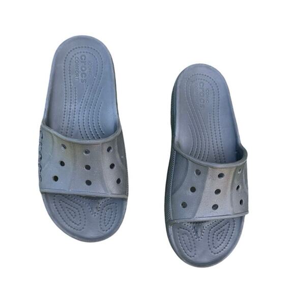 Crocs Unisex Baya II‎ Adult Slides Size M8 W10 Black Sandals - Picture 1 of 17